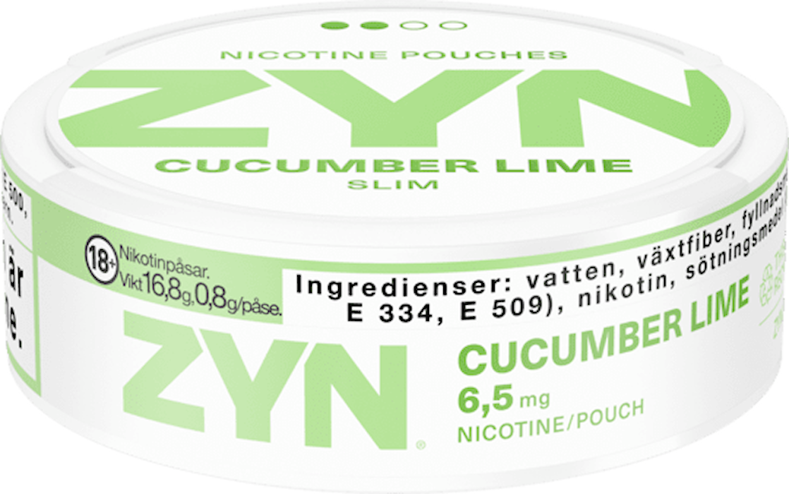 ZYN Cucumber Lime Slim Normal | Fri Frakt | Swedish Match