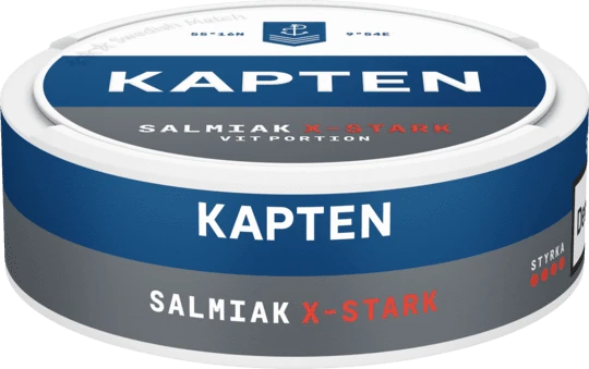 Kapten Salmiak Vit Portion Extra Stark