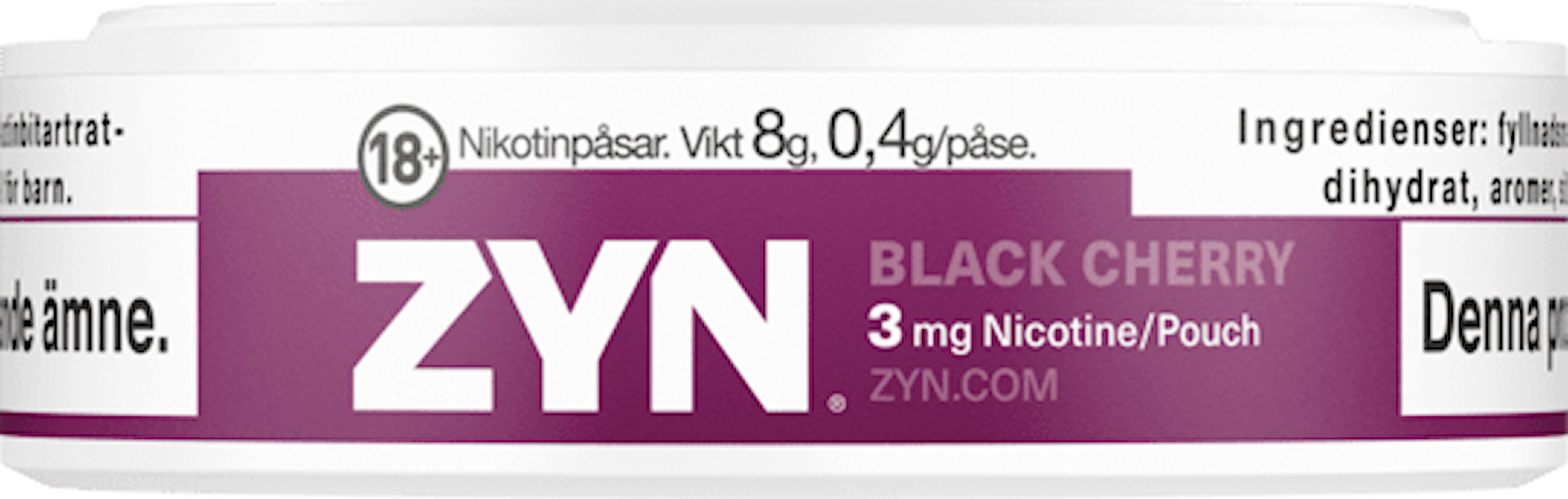 ZYN Black Cherry Mini Dry All White Normal