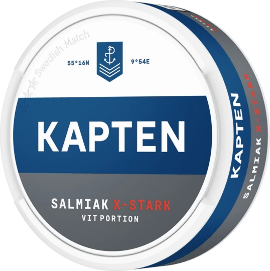 Kapten Salmiak Vit Portion Extra Stark