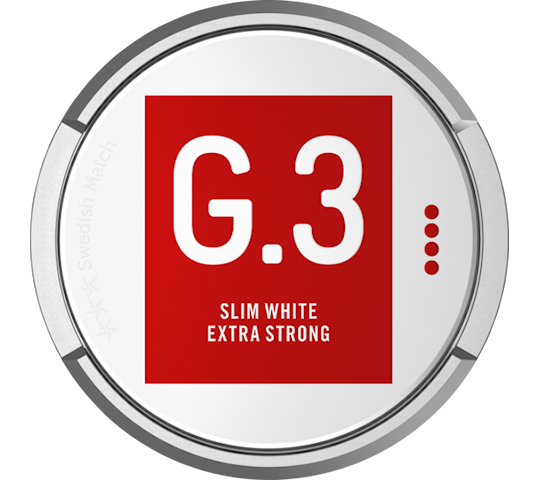 progenie Agarrar Puede soportar G.3 Slim White Portion Snus Extra Strong | Swedish Match