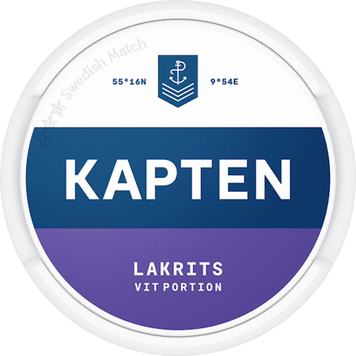 Kapten Lakrits Vit Portion