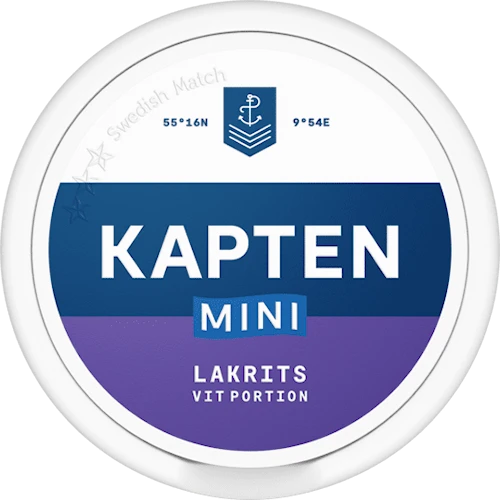 Kapten Lakrits Vit Portion Mini